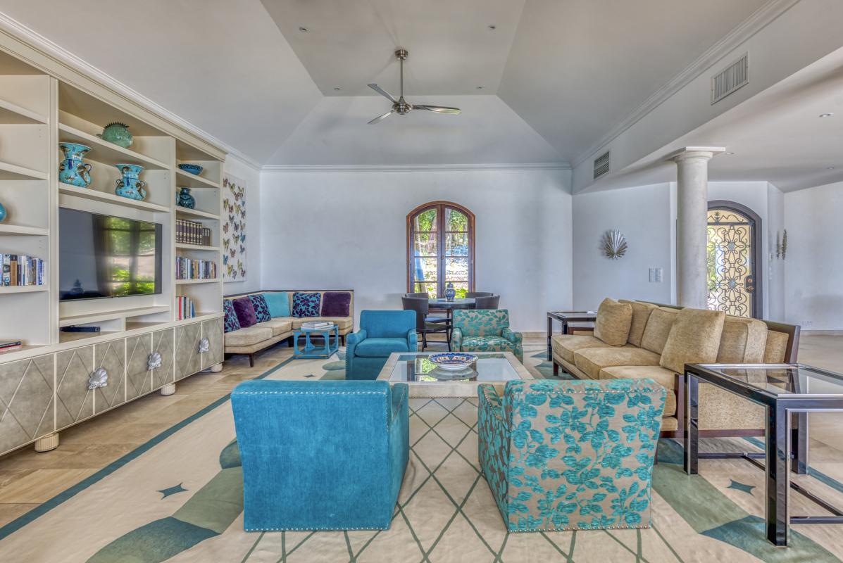 41 Location villa piscine vue mer Terres Basses Saint Martin_salon